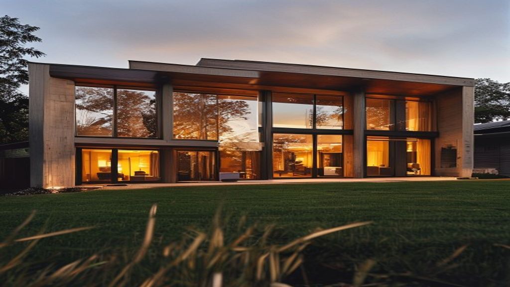 Contemporary Auckland home built by Ashcroft Homes, warm evening light